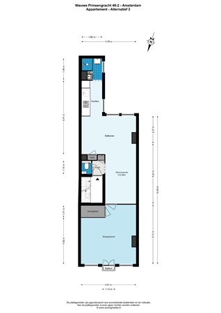 Plattegrond - Nieuwe Prinsengracht 48-2, 1018 VS Amsterdam - Nieuwe Prinsengracht 48-2 - Amsterdam - Alternatief 2.jpg